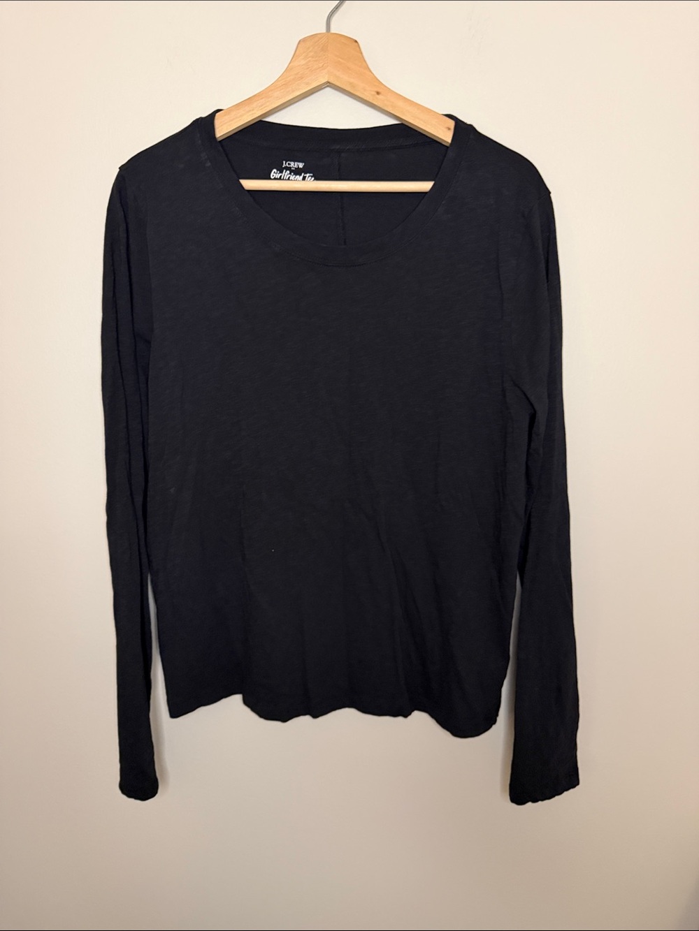 J. Crew Black Long Sleeve Scoop Neck Tee